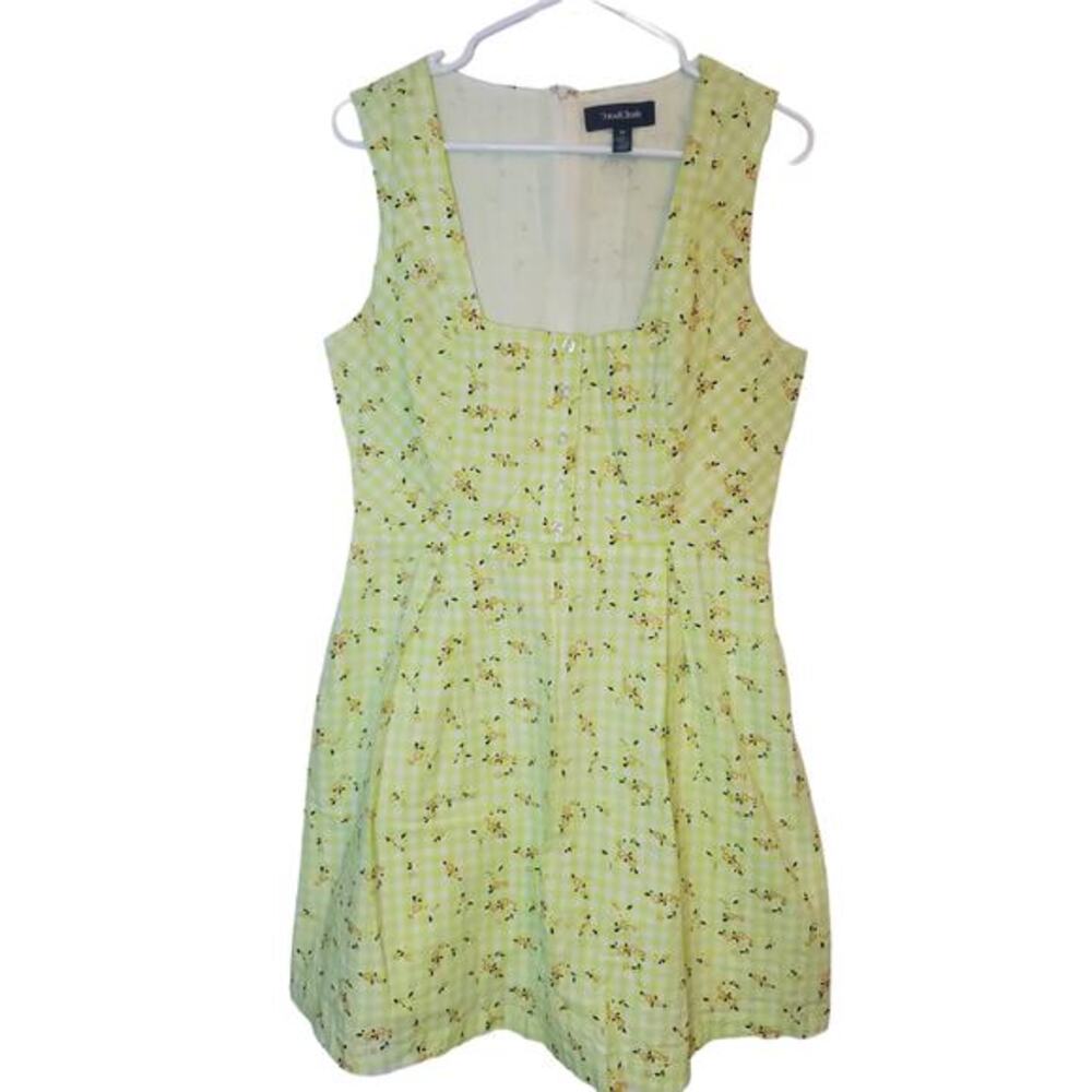 ModCloth Green Floral Sleeveless Dress‎ Women Size Medium